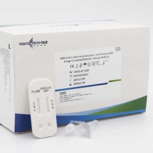 Macro Micro Test – 4 in 1 SARS-CoV 2 + RS-Viren + Influenza A+B | 20er Box