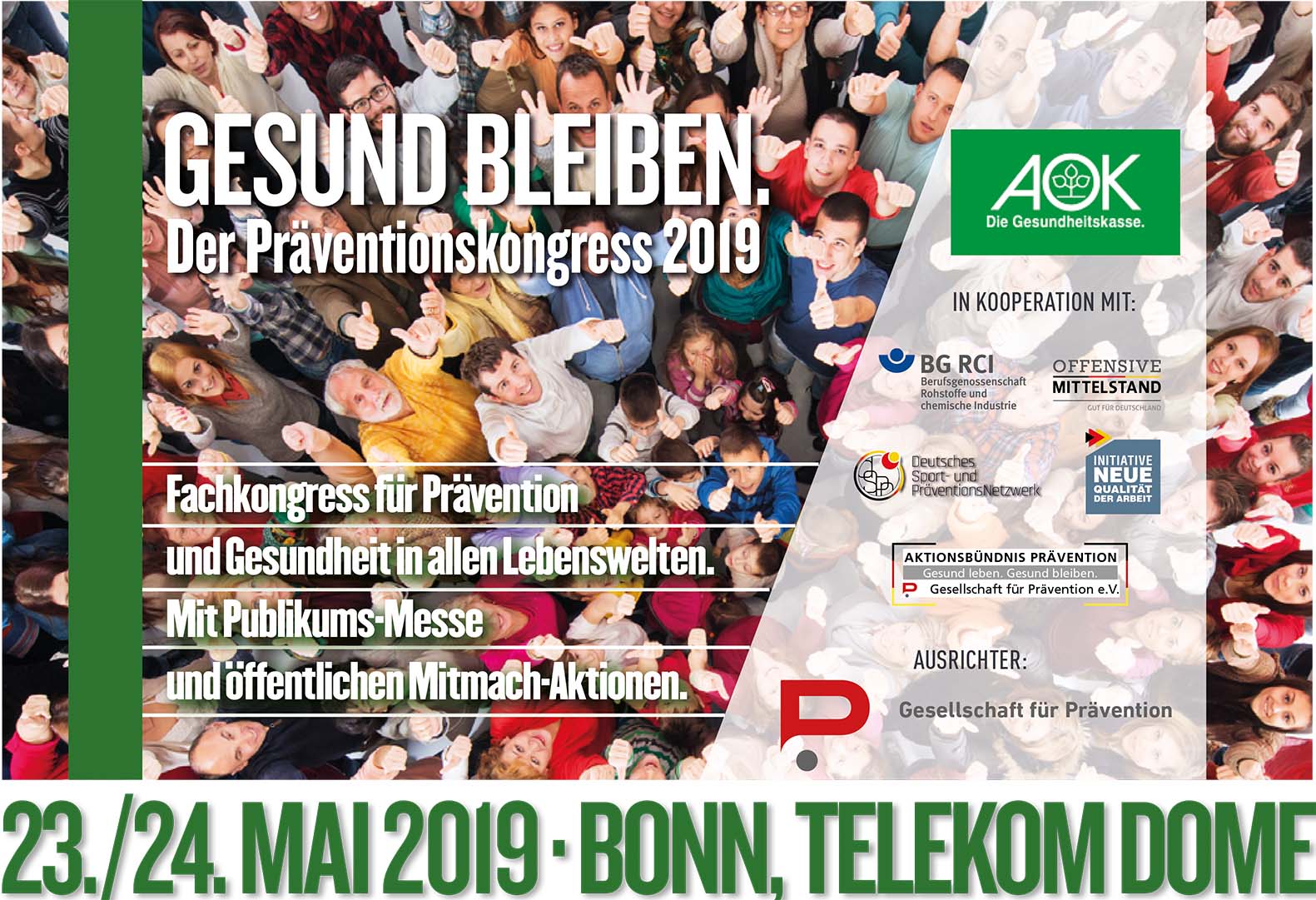 Präventionskongress im Telekom Dome am 23./24. Mai 2019 in Bonn